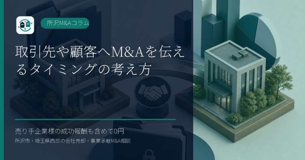 取引先や顧客へM&Aを伝えるタイミングの考え方のアイキャッチ画像
